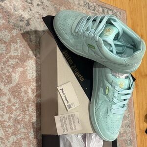 Palm Angels Univ Original Suede Turq & White Shoes